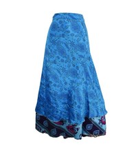Sari Silk Wrap Skirt 2XL 70"