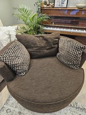 Lovely Brown DFS Swivel Sofa