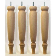 4 Turned Beech legs 330mm