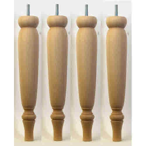 Turned beech legs 330mm - beech,