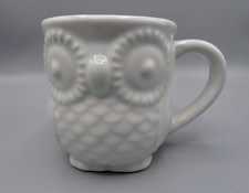 Owl Novelty Ceramic 3D Mug 350ml White - Excellent Used Condition