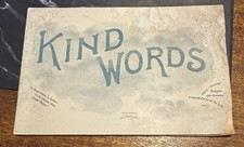 Antique 1893 Kind Words Book
