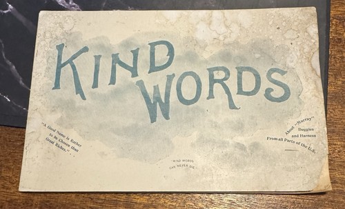 Antique 1893 kind words book - 1893,
