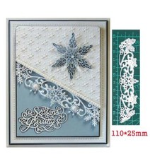 Metal Cutting Dies Snowflake Lace Stripe Border Craft Scrapbook Embossing Stenci