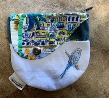 Budgie original art tropical