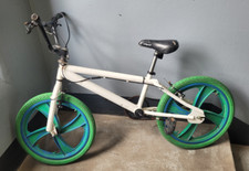 Vintage 20 Inch Stunt Action BMX Bike White freestyle 360 handlebars w/ breaks