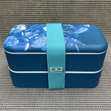 Monbento Original Bento Box 2-Tier Leakproof Portable Lunch Box Dark Blue Design