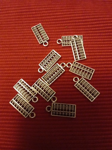 Antique silver abacus - 10,