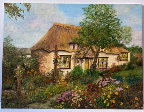 Vintage large oil - large, painting