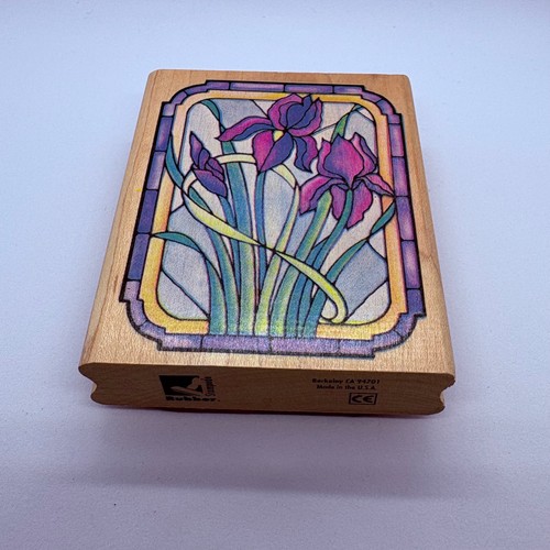Stained glass iris - glass,