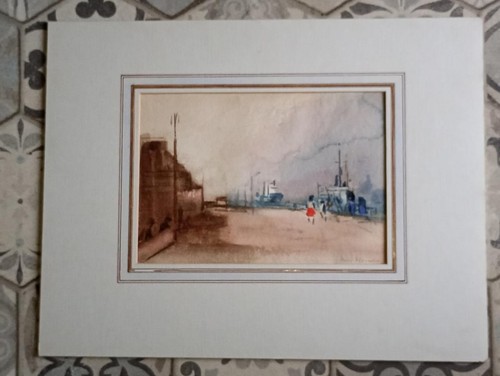 Signed 1950s watercolour - watercolour, a