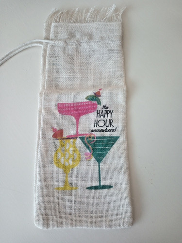 Hessian bottle bag - bag,