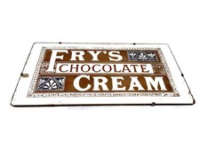 Antique Advertising Original Fry's Chocolate Cream Advertising Mirror Sign c1920
