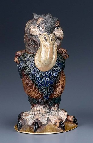 Burslem pottery grotesque bird - pottery,