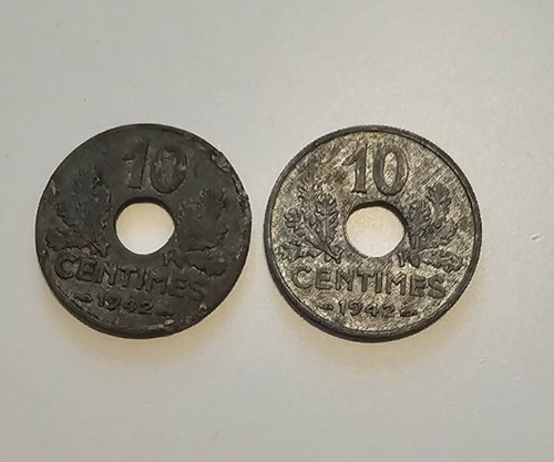 Centimes 1942 france - 10,