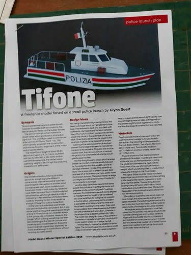 Model boats plan tifone - model,