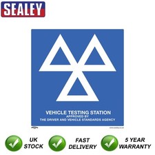 Sealey Worksafe� MOT Testing Station Safety Sign Rigid Plastic Pack of 10