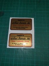 Arthur Francis Dealer Stickers