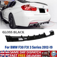 For BMW F30 F31 3 Series 2012-19 M Performance Rear Bumper Diffuser Gloss Black