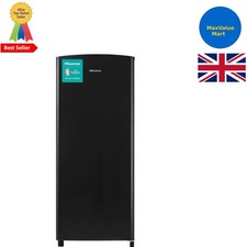 52cm Freestanding Black Retro Fridge with 4-Star Ice Box - Perfect for Any Home