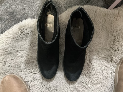 Faith black suede - black, boots