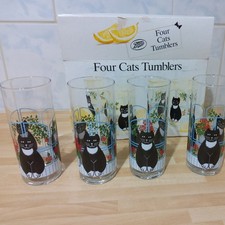 80s Vintage Black Cat Drinking