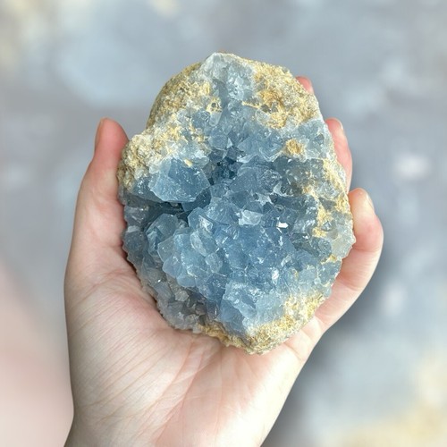 Raw celestite cluster crystal - raw,