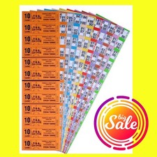 Bingo Tickets Bingo Books10 Page Game Tickets 12v Jumbo Sized Bingo 1500 10g12v