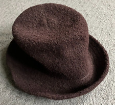 BHS Ladies Vintage Brown Wool Mix Brimmed Hat - Very Good Condition