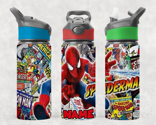 Superheroes water bottle - superheroes,