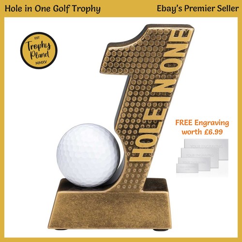 Hole one golf trophy - one,