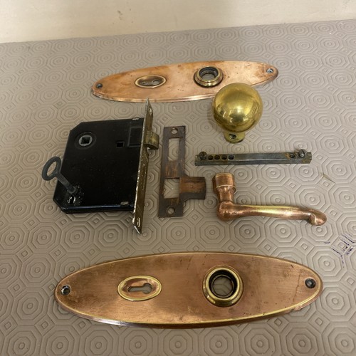 Vintage brass door knobs - brass,