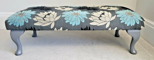 Vintage floral footstool - floral,