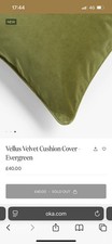 Oka Vellus Velvet Cushion