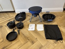 Campingaz Party Grill 400 Stove Portable Camping Barbecue Beach Stove + Pans