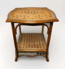 Vintage Cane and Wicker Side