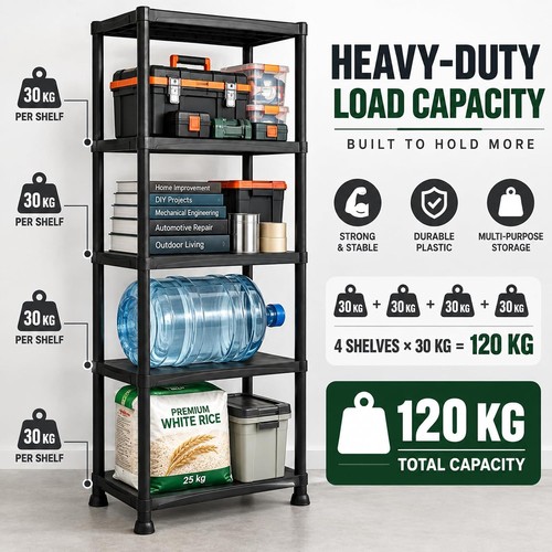 Tier plastic shelving - 5,
