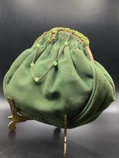 Antique Green Suede Evening