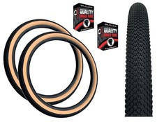 Baldys 26 x 2.10 Mountain Bike Tan Wall TYREs TUBEs Off Road Knobby Tread