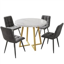 ROUND DINING TABLE AND CHAIRS