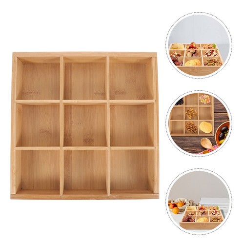 Divided bamboo tray - divided, fruit