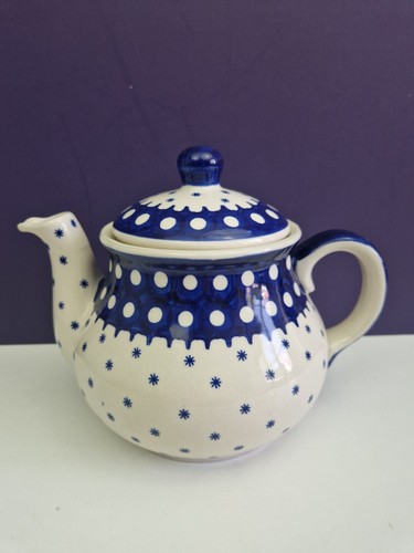 Boleslawiec blue stars - stars, dots