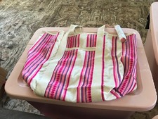 Primark Tote Bag W/ Pink Woven