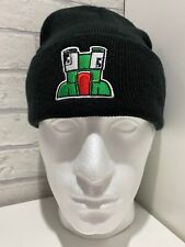Embroidered Frog Black Beanie Hat Youtuber Merch Childrens