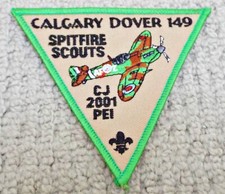 Spitfire Galgary Dover 149 Boy Scouts Blanket Embroidered Cloth Badge Patch