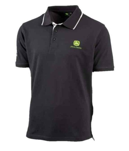 Genuine john deere black polo - deere,