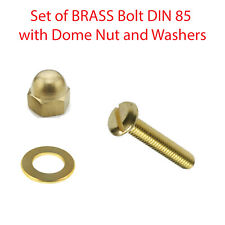 BRASS SLOTTED  PAN HEAD BOLT Set Machine Bolt Nut and Washers M3 M4 M5 M6