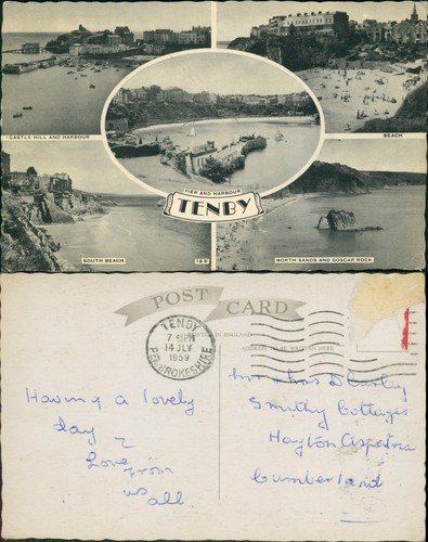 Tenby views 1959 cancel - 1959,