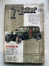 The Motor October 1931 Complete Show Report.Humber Etc Classic Car Magazine
