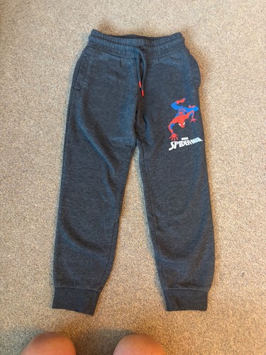 Boys grey spiderman jogging
